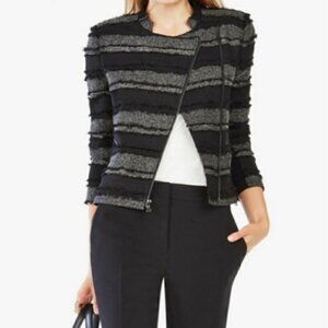 BCBG Max Azria Jaison Fringe Moto Jacket ASO Willa Holland Size S